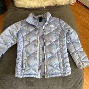 Kids M - The North Face Kids Sky Blue Puffer Jacket